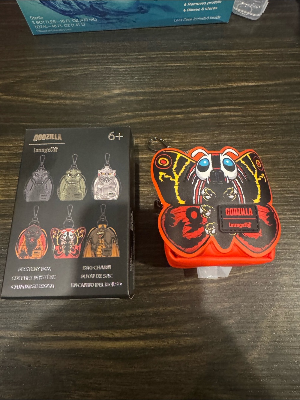 Loungefly Godzilla Mothra Red & Black Butterfly bag charm Keychain
